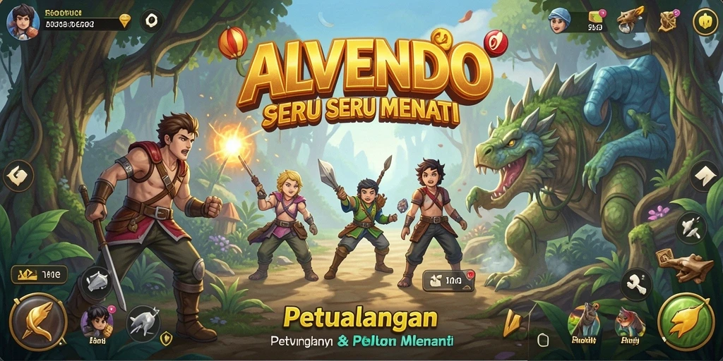 Screenshot gameplay ALVENDO menampilkan petualangan mendebarkan dan eksplorasi.