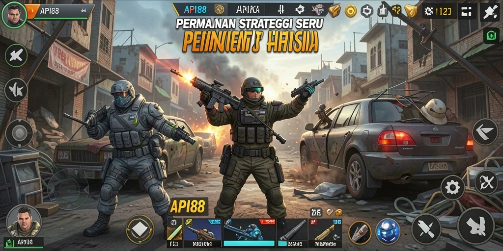 Screenshot utama menunjukkan aksi strategis di API88 di tengah permainan yang intens.