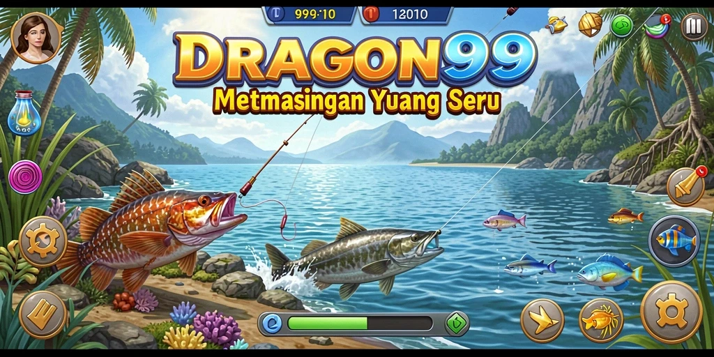 Screenshot DRAGON99 menampilkan momen seru saat menangkap ikan dengan teknik memancing yang tepat.