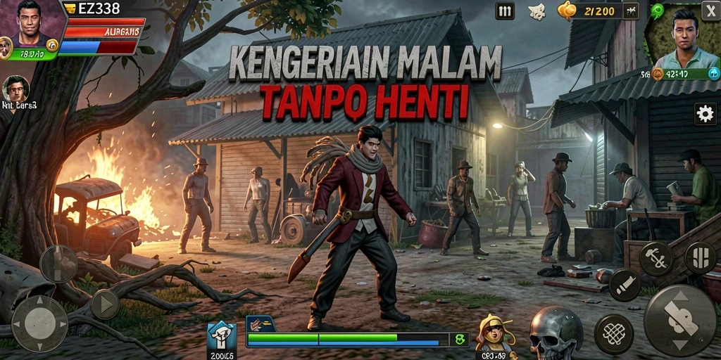 Gameplay menegangkan EZ338 dengan suasana yang mencekam dan menakutkan.