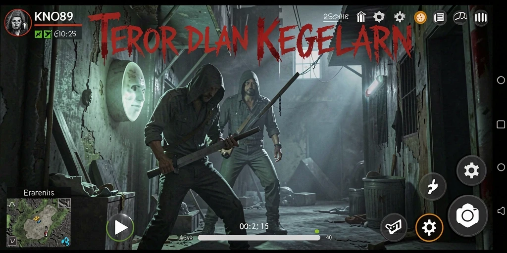 Gameplay mencekam KNO89 yang penuh kejutan horor.