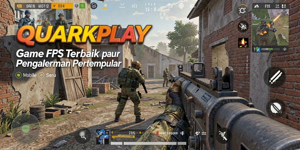 Gameplay mendebarkan dalam QUARKPLAY dengan aksi FPS yang seru.