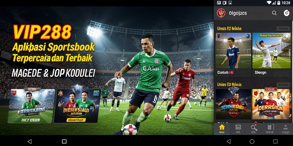 Tampilan gameplay Sportsbook yang menarik dan interaktif di VIP288.